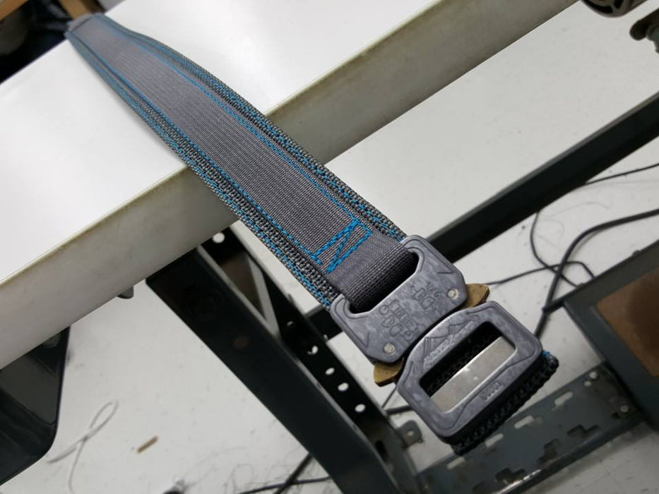 Gray Base EDC Belt With Velcro Lining - Size 36" to 44"