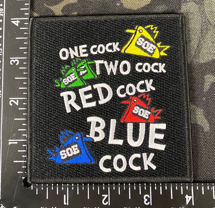 One Cock Two Cock Patch