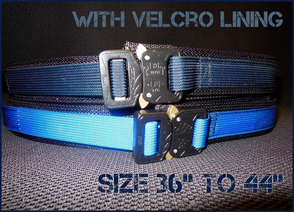 EDC Belt With Velcro Lining - Blue Line Collection - Size 36" to 44"