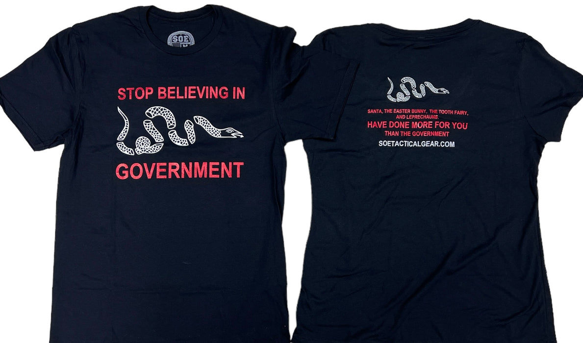 Stop Believing in Government T shirt