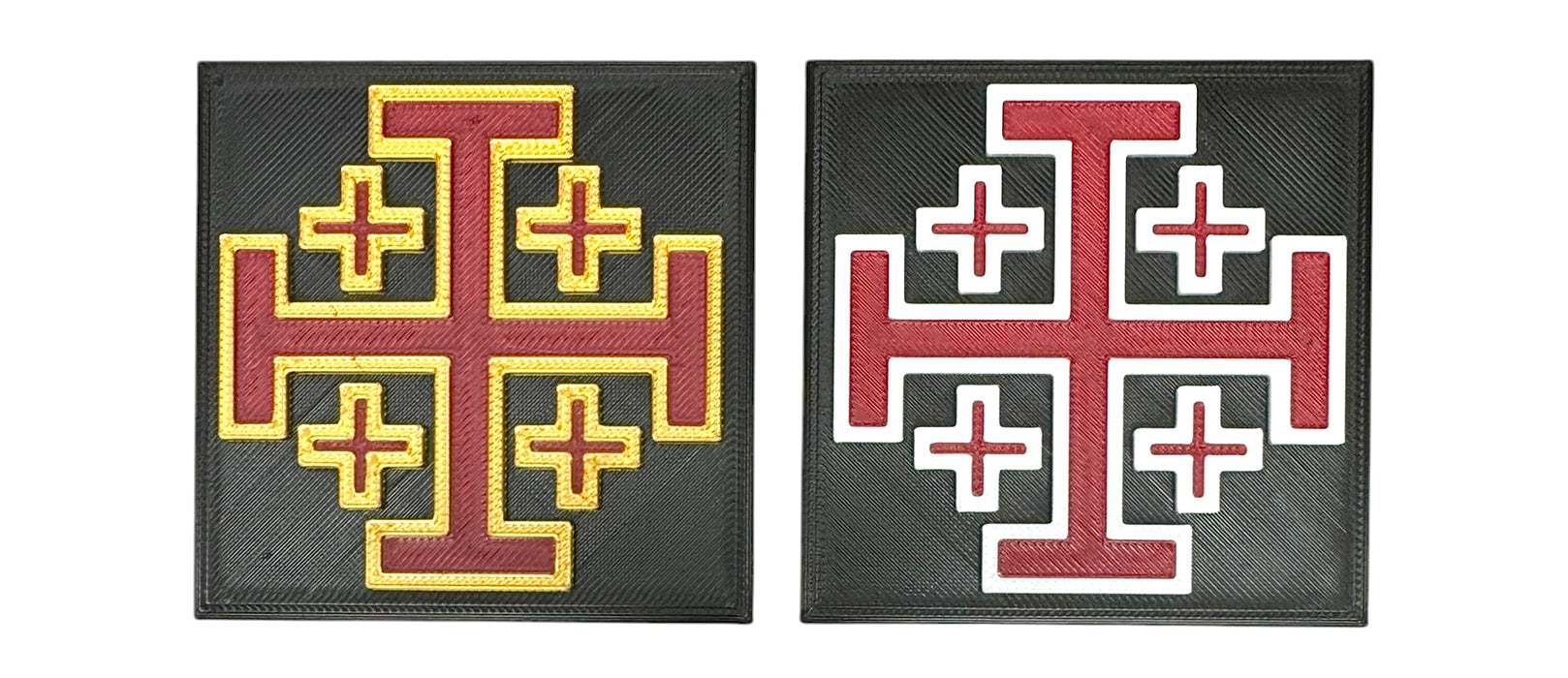 Jerusalem Cross 3d Printed Patches