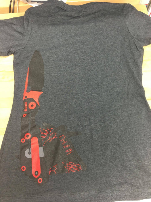Ladies Athletic cut Cocked Blade Tshirt