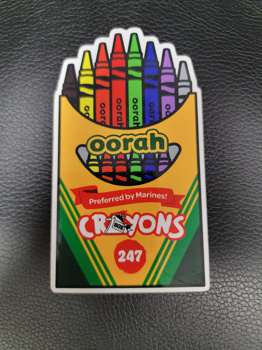 Marine corp birthday Crayons sticker