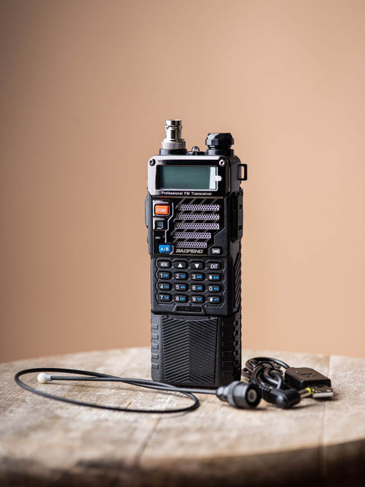 SOE Extended Battery Radio Pouch  with the UV-5R Essentials Kit  from Radio Made Easy