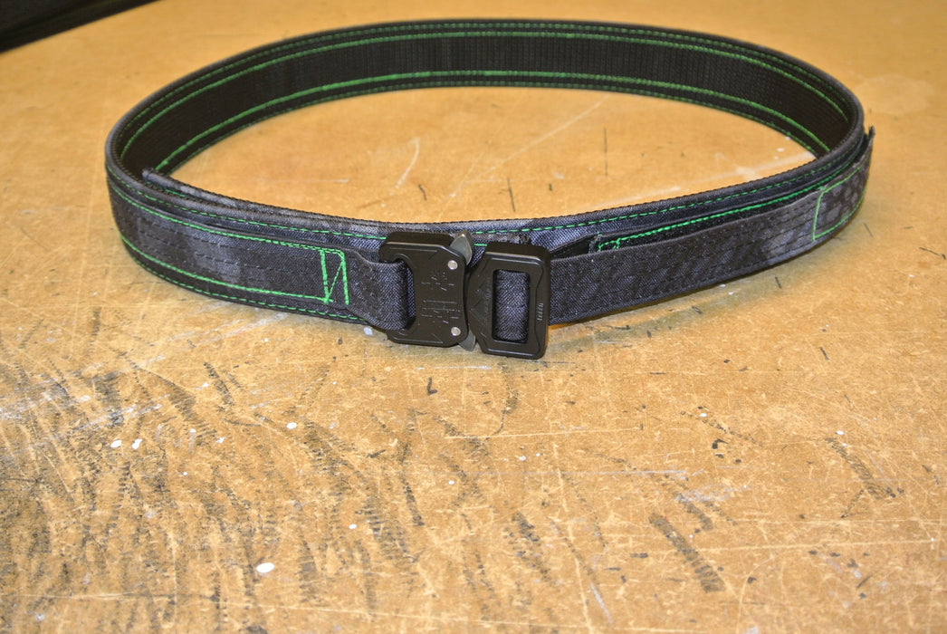 Typhon/Typhon Fully wrapped EDC belt with Toxic Green thread