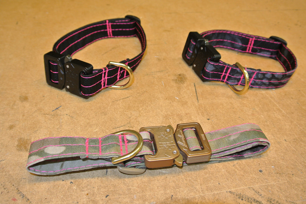 thumbnail image 2 of UKOM ONIE Military Spec Dog Collar – 1" Wide, Metal Cobra Buckle – One Size – Black 2 of 4