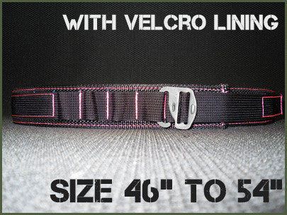 Gray Base EDC Low Profile Belt With Velcro Lining - Size 46" to 54"