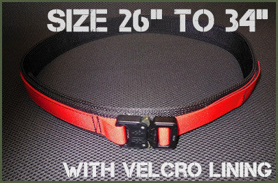 Gray Base  EDC Belt With Velcro Lining - Size 26" to 34"