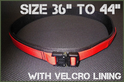 Gray Base EDC Belt With Velcro Lining - Size 36" to 44"