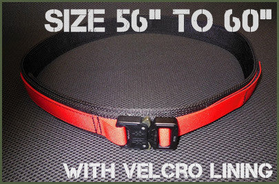 Gray base EDC Belt With Velcro Lining - Size 56" to 60"