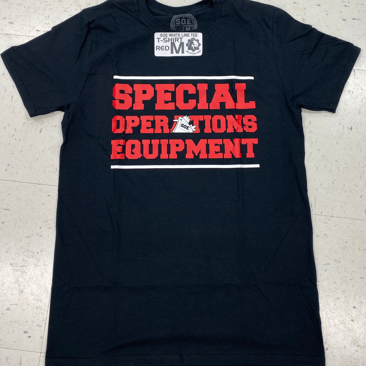 SOE White Line T Shirt — Special Operations Equipment
