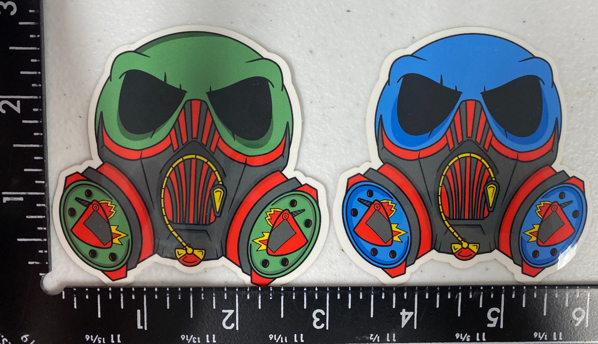 3" Gas Mask Sticker