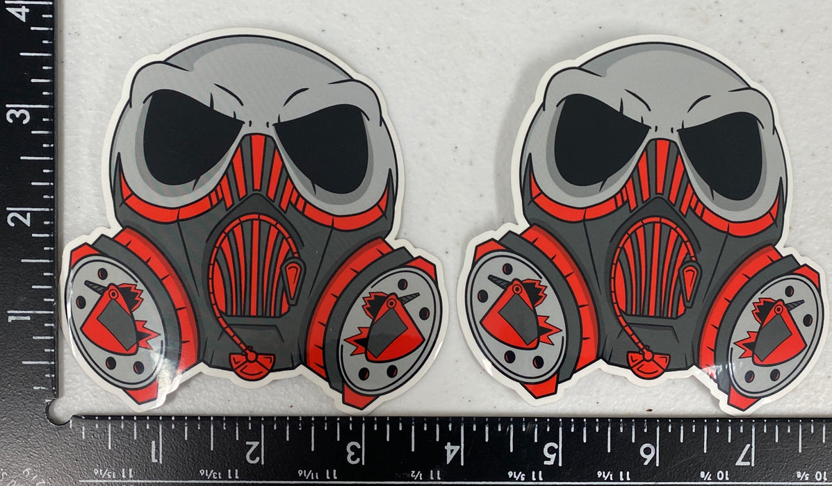 4" Gas Mask Sticker