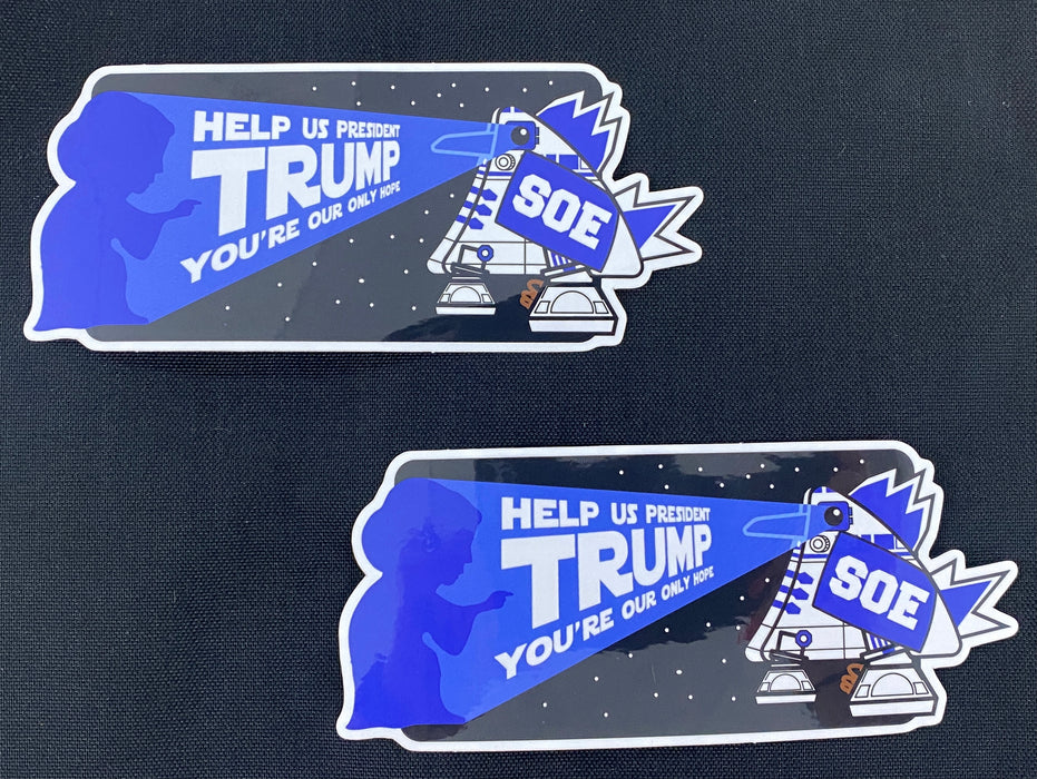 R2D2 Help us Donald Trump Sticker