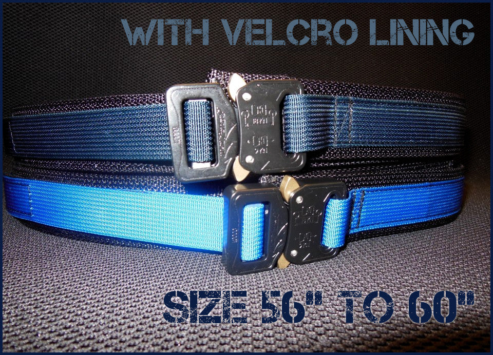 EDC Belt With Velcro Lining - Blue Line Collection - Size 56" to 60"