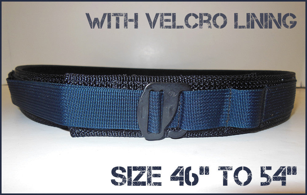 EDC Low Profile Belt With Velcro Lining - Blue Line Collection - Size 46" to 54"